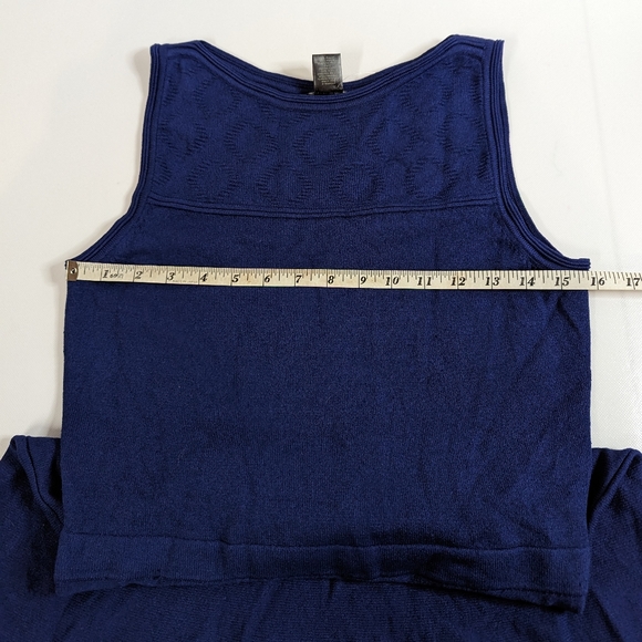 Ann Taylor Sleeveless Knit Dress, S, Dark Blue - Picture 10 of 13